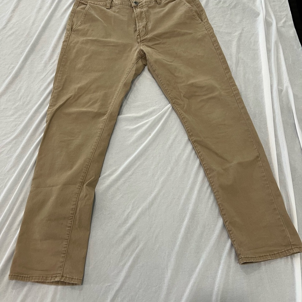 Paper Denim & Cloth Tan Chinos Classic Fit